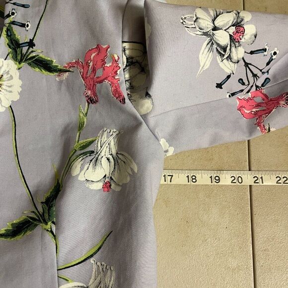 Simply Styled Floral Cropped Scalloped Blazer  Small - Picture 8 of 9